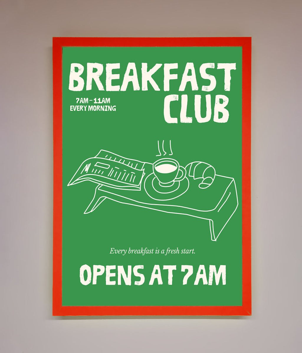 Green Breakfast Club Framed Wall Art