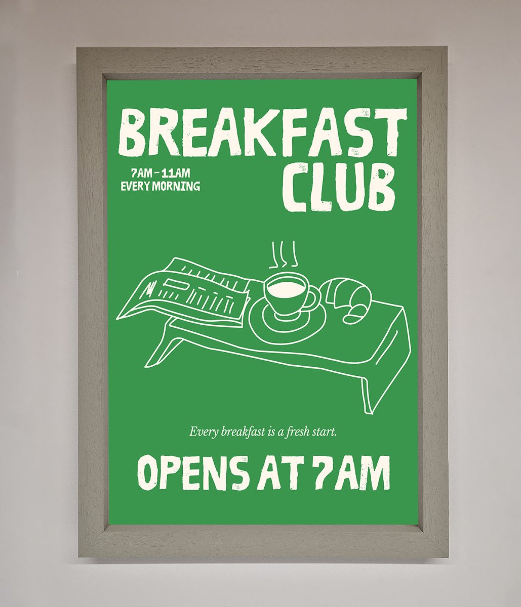 Green Breakfast Club Framed Wall Art