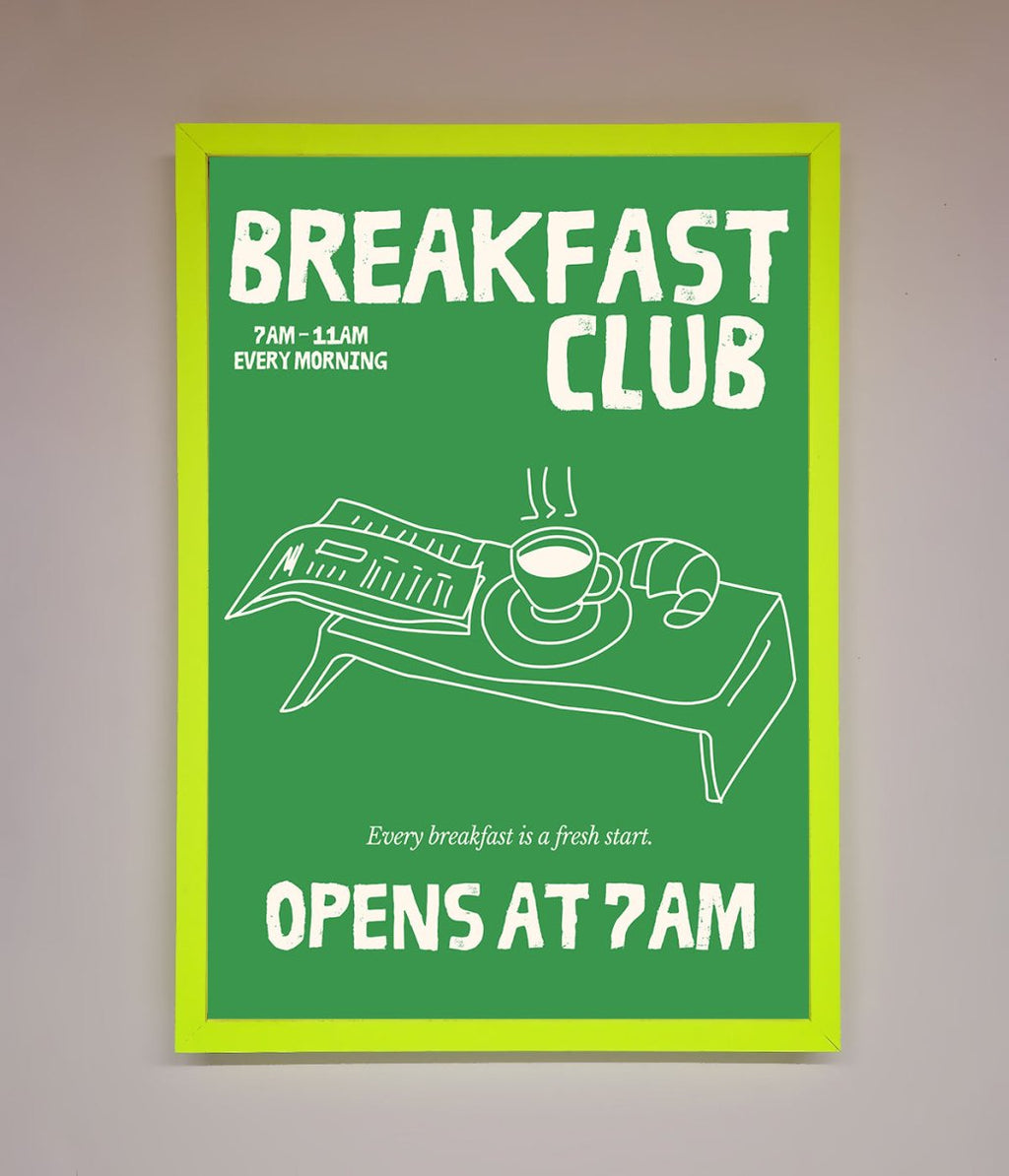 Green Breakfast Club Framed Wall Art