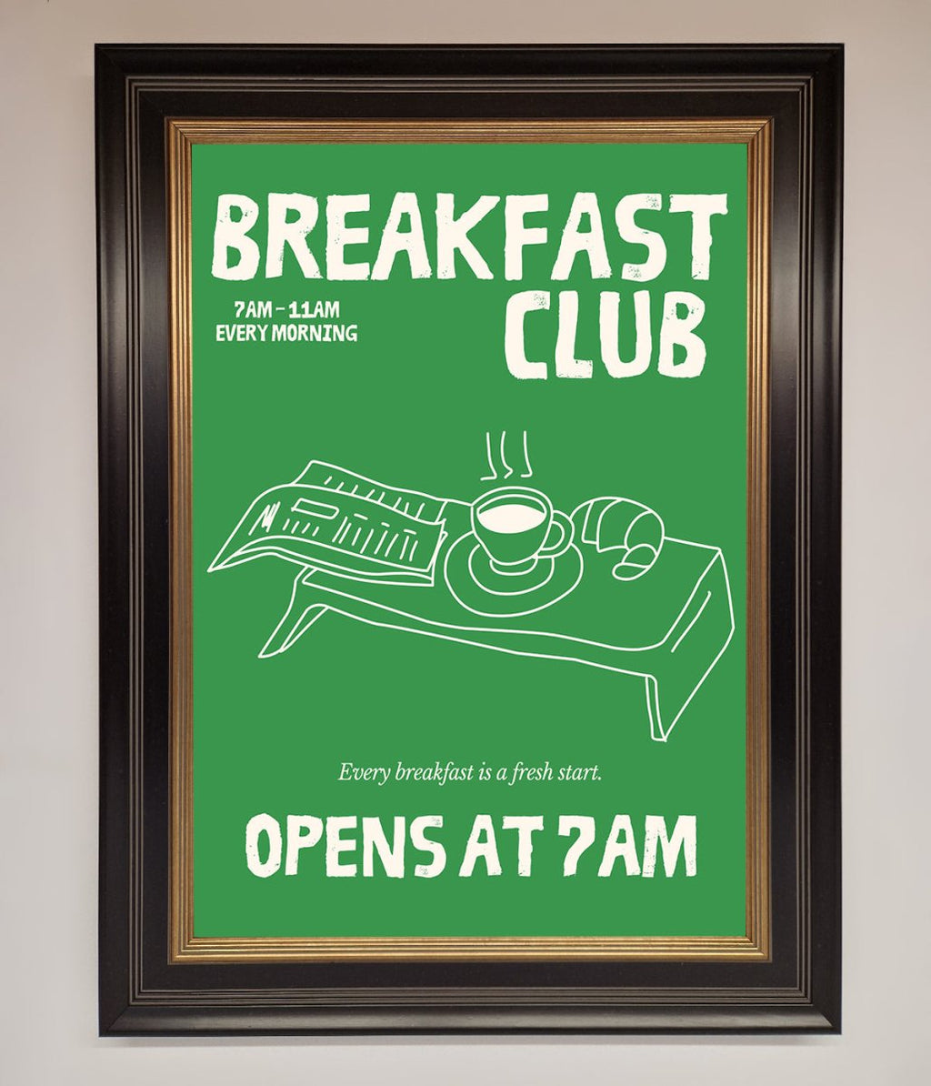 Green Breakfast Club Framed Wall Art