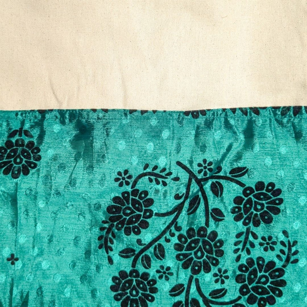 Half sari, half cotton tote bag, ethically handmade in India