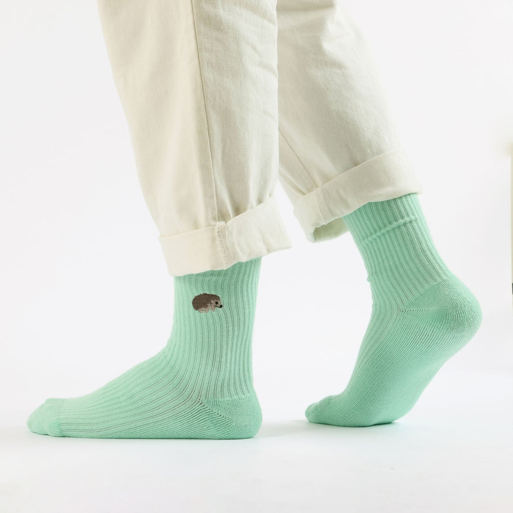 Save the Hedgehog Ribbed Bamboo Socks