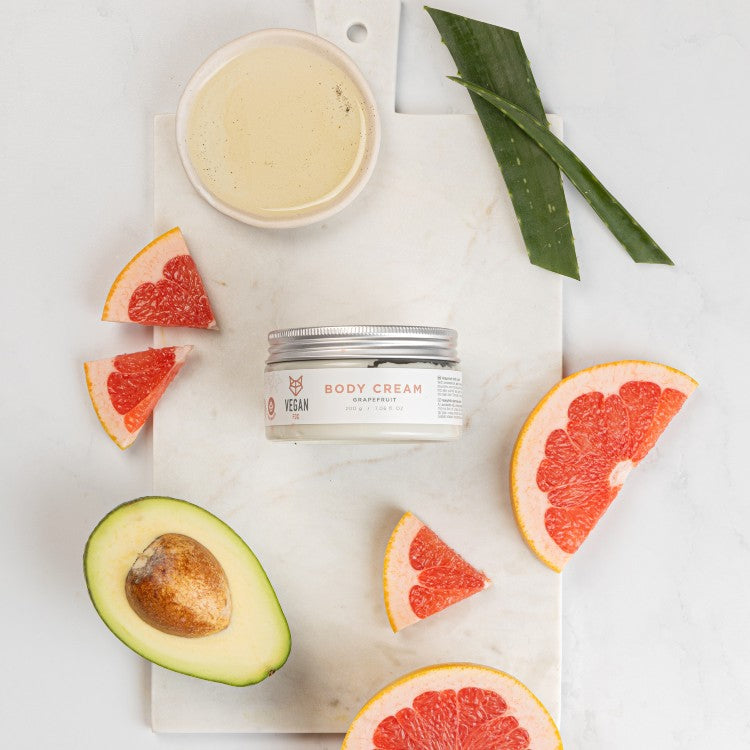 Grapefruit Body Cream – Vegan, Moisturizing & Skin Renewing by Vegan Fox at www.brixbailey.com