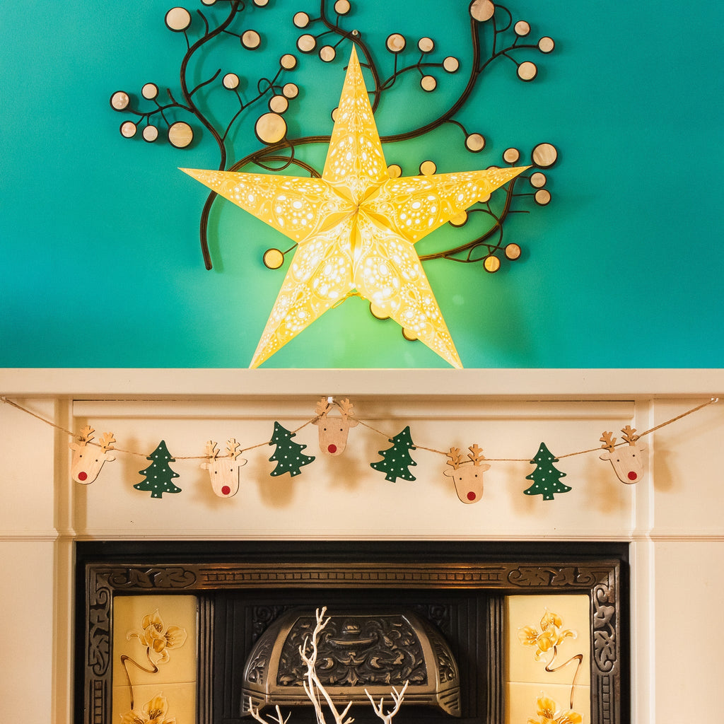 Natural Stone Lace Star Lantern