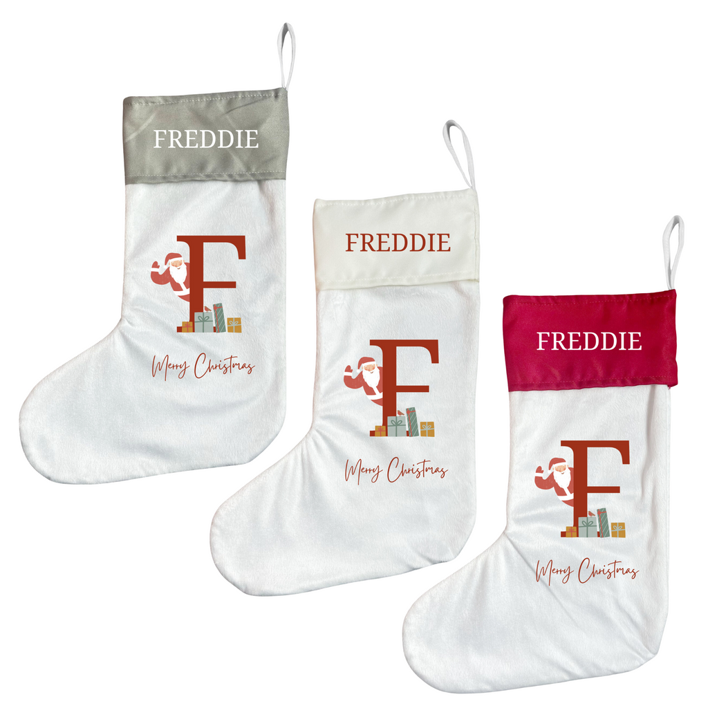Personalised Christmas Stocking Santa Brings Gifts Design