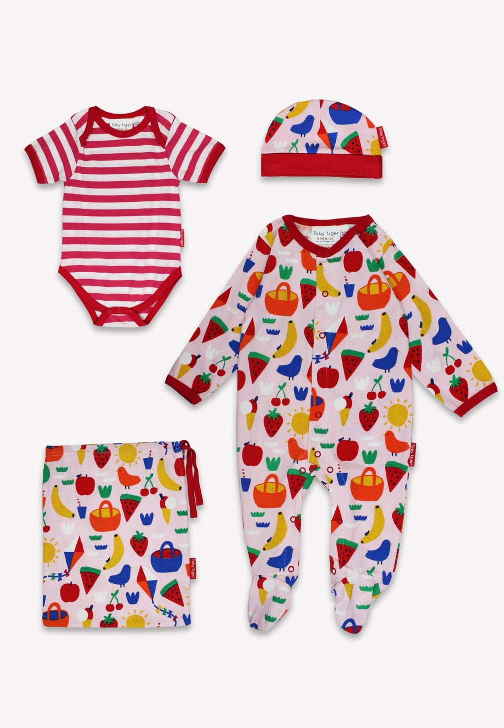 Organic Picnic Print Baby Gift Set