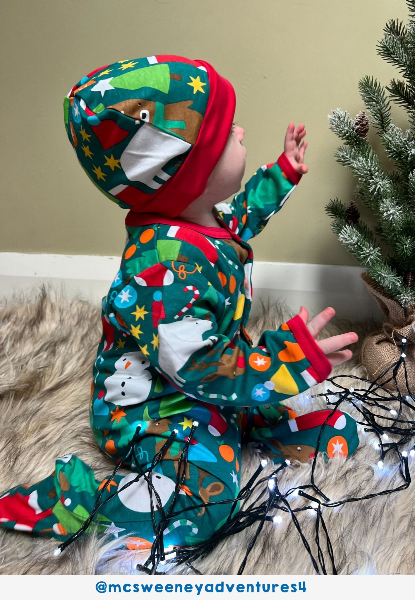 Organic Christmas Bear Baby Gift Set