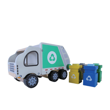 Educational Wooden Garbage Truck Playset – Learn & Play by Gerardo's Toys at www.brixbailey.com