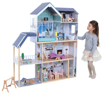 Princess Dream Wooden Dollhouse with LED Lights & Accessories by Gerardo's Toys at www.brixbailey.com