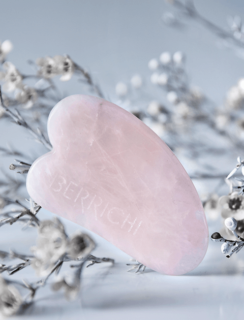 Rose Quartz Gua Sha Tool – Enhance Skincare & Promote Radiance by Berrichi at www.brixbailey.com