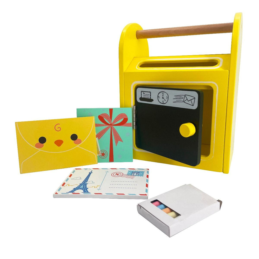 Interactive Wooden Mailbox Toy Set with Chalks – Gerardo’s Toys by Gerardo's Toys at www.brixbailey.com