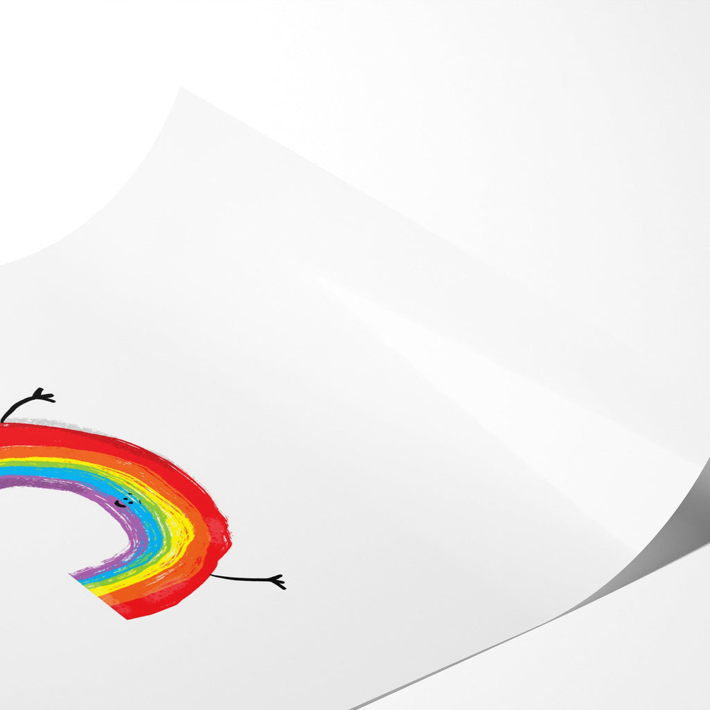 Happy Rainbow Wall Art Print – Brighten Up Your Nursery