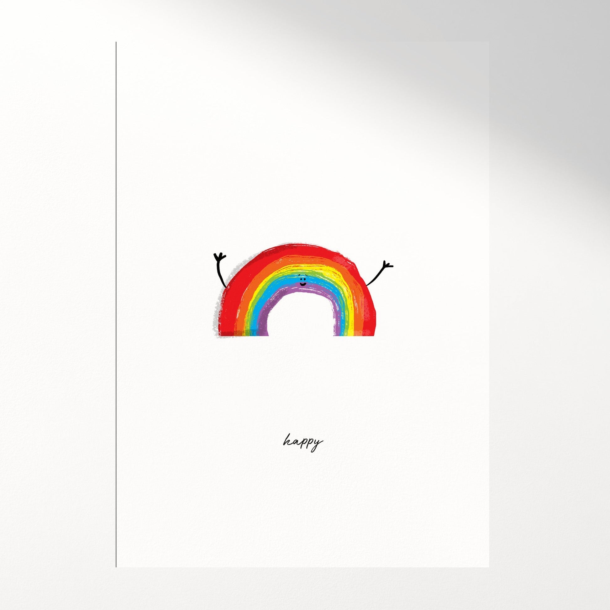 Happy Rainbow Wall Art Print – Brighten Up Your Nursery