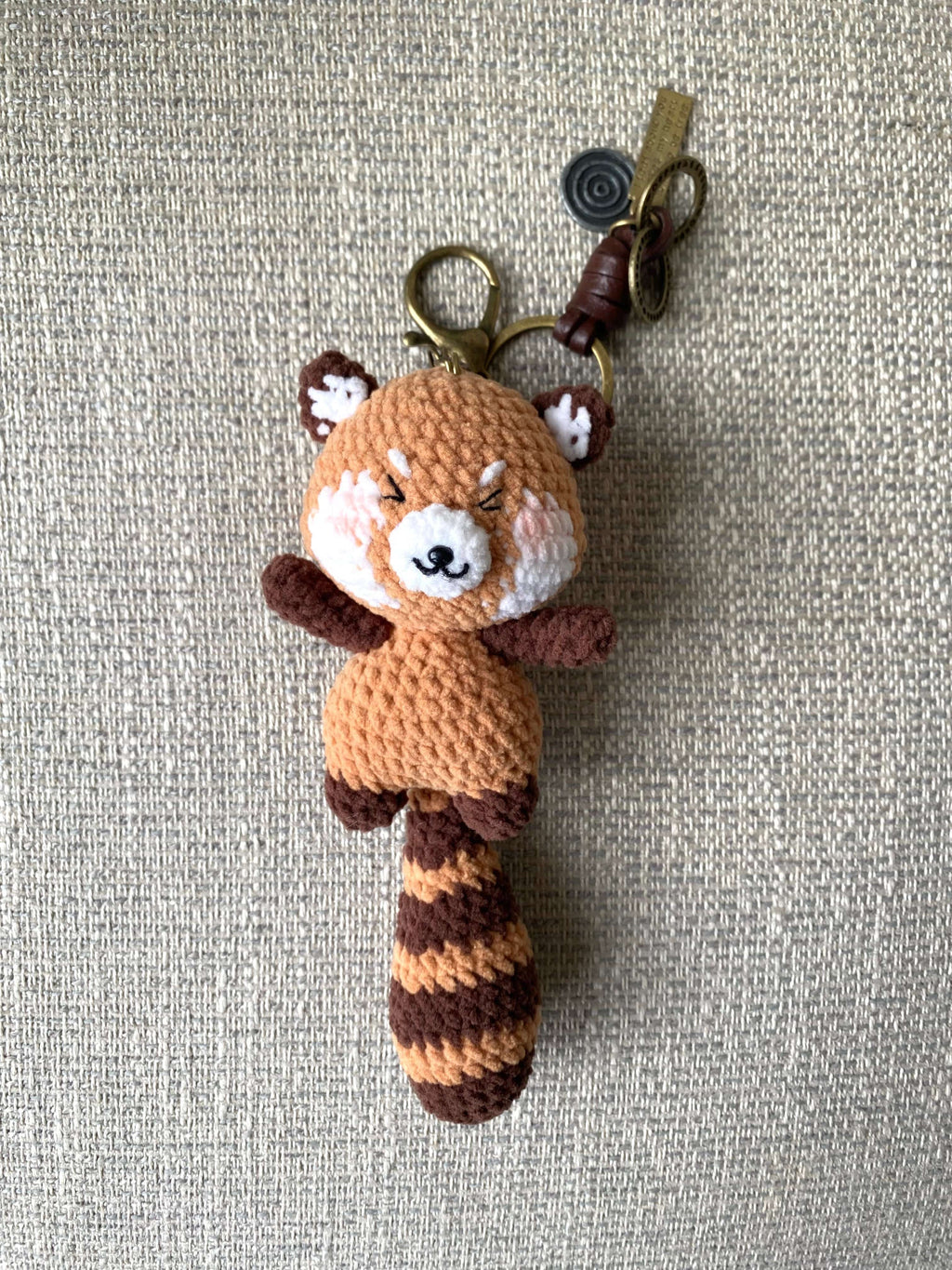 Playful Pals Crochet Red Panda Charms – Handmade Collection
