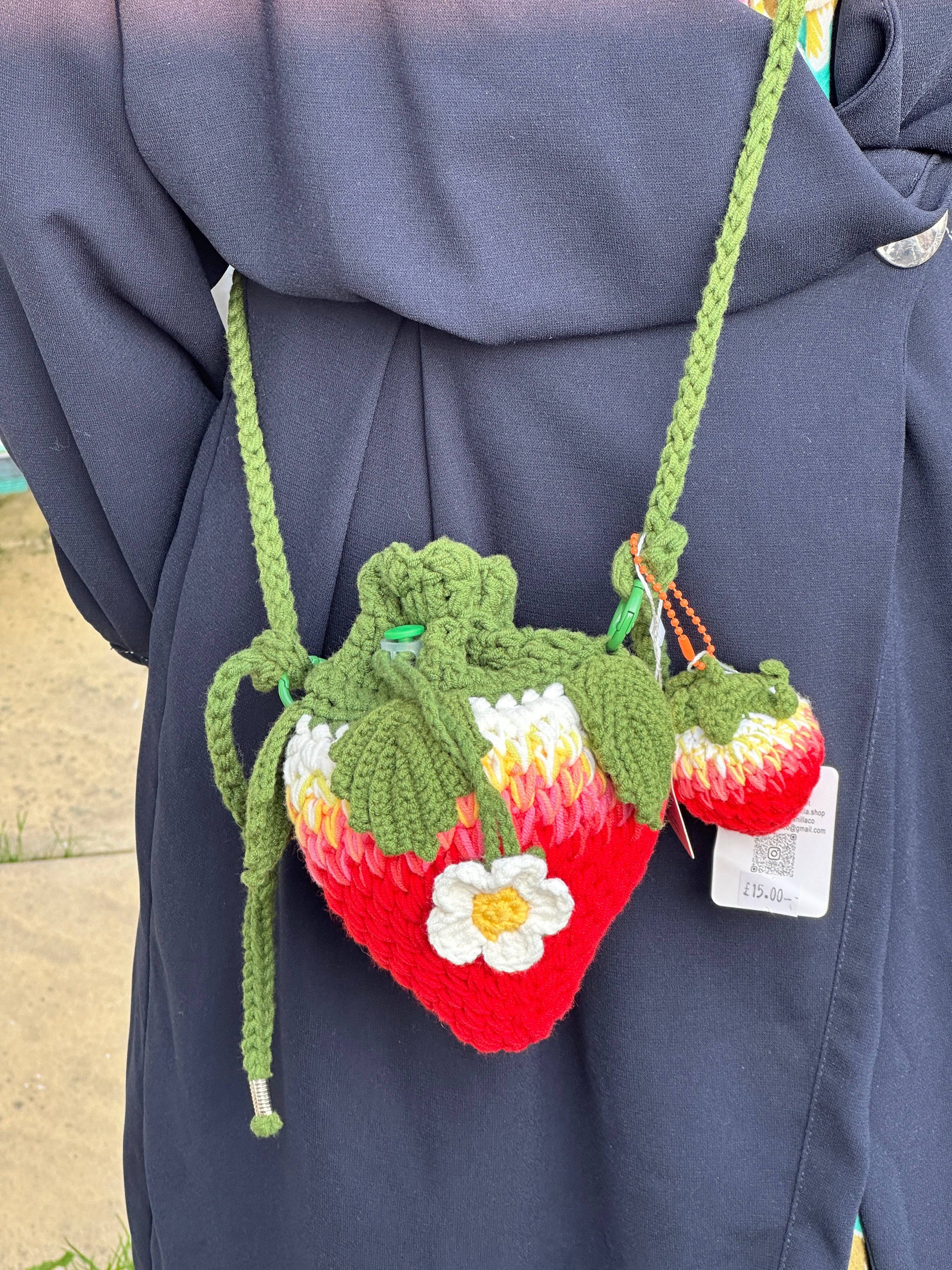 Strawberry bag and bag charm — Wimbledon Limited Edition