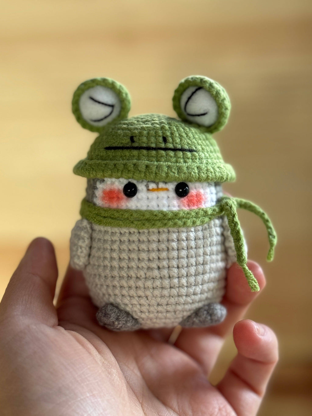 Cute Frog Hat Penguin Explorer