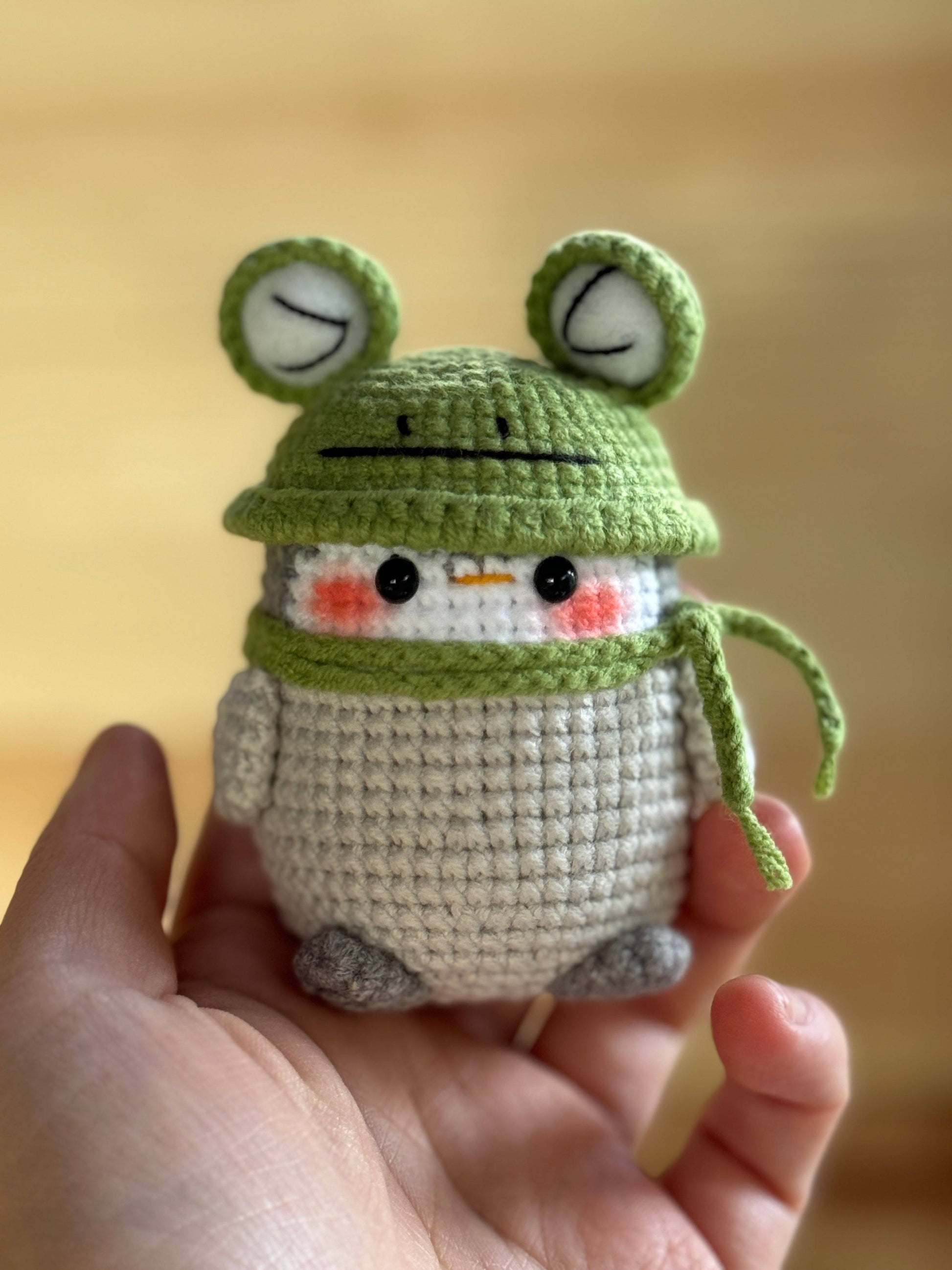 Cute Frog Hat Penguin Explorer