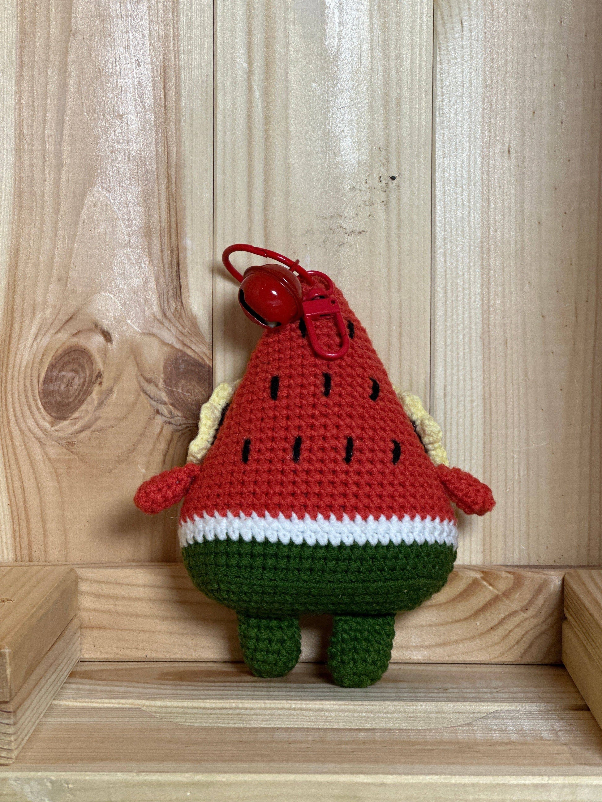 Watermelon slice key ring