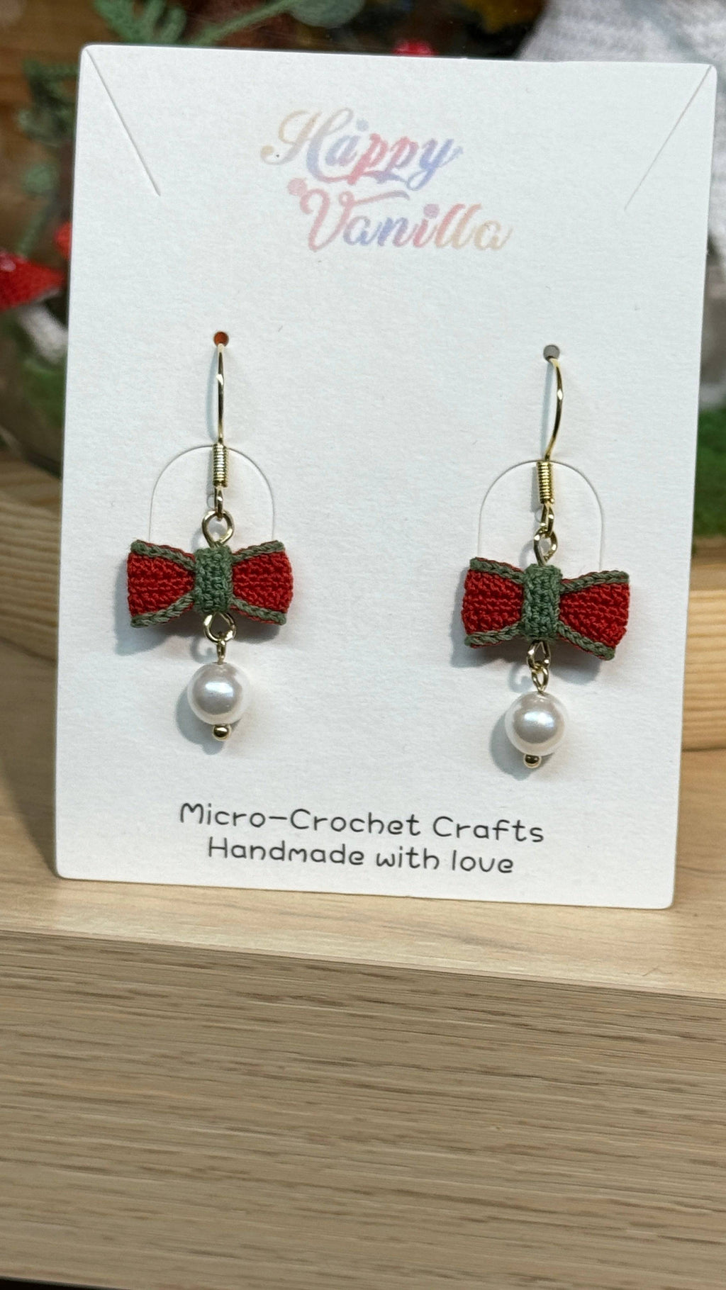 Christmas Theme Earring Danglers Micro-Crochet