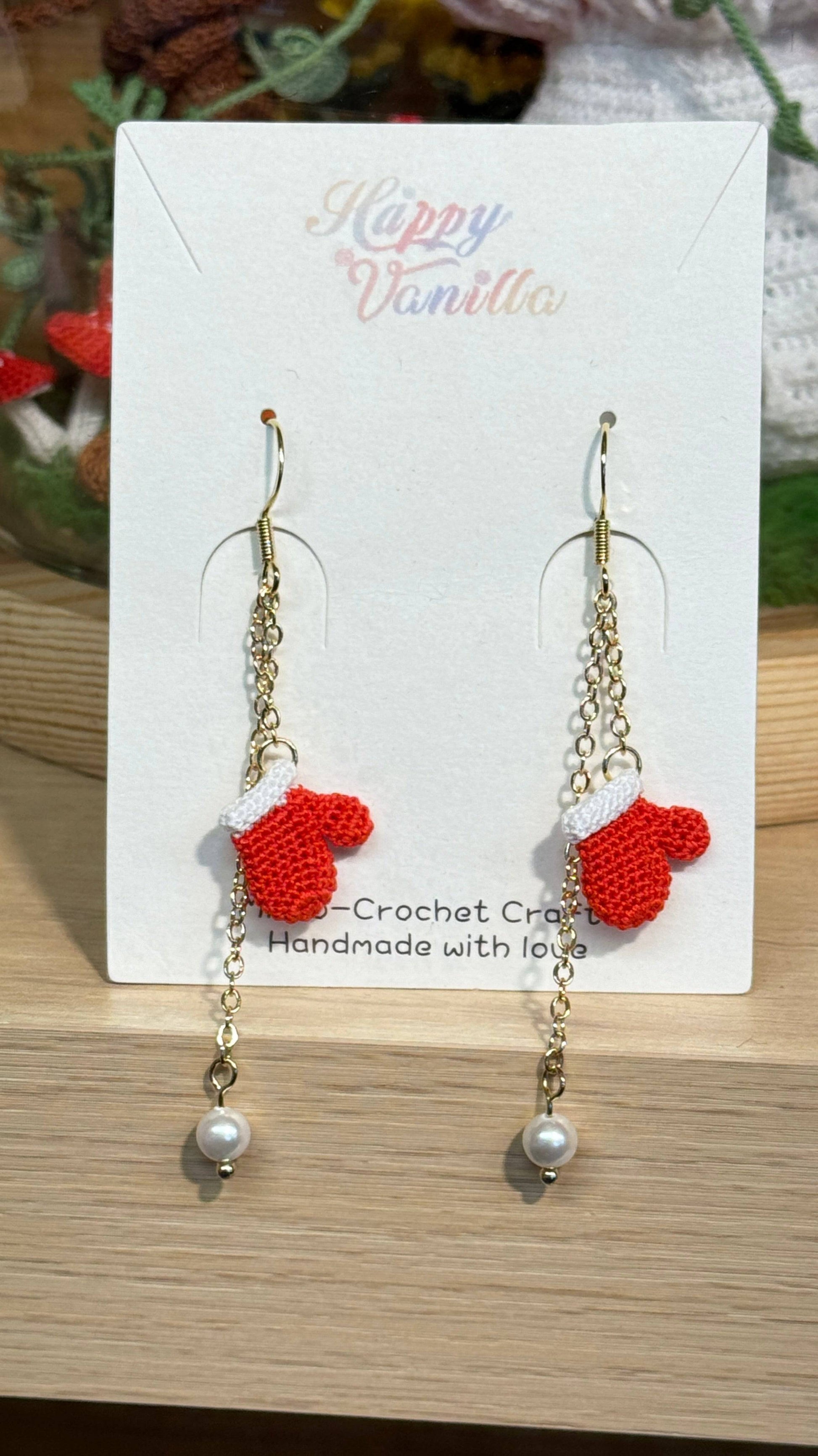 Christmas Theme Earring Danglers Micro-Crochet
