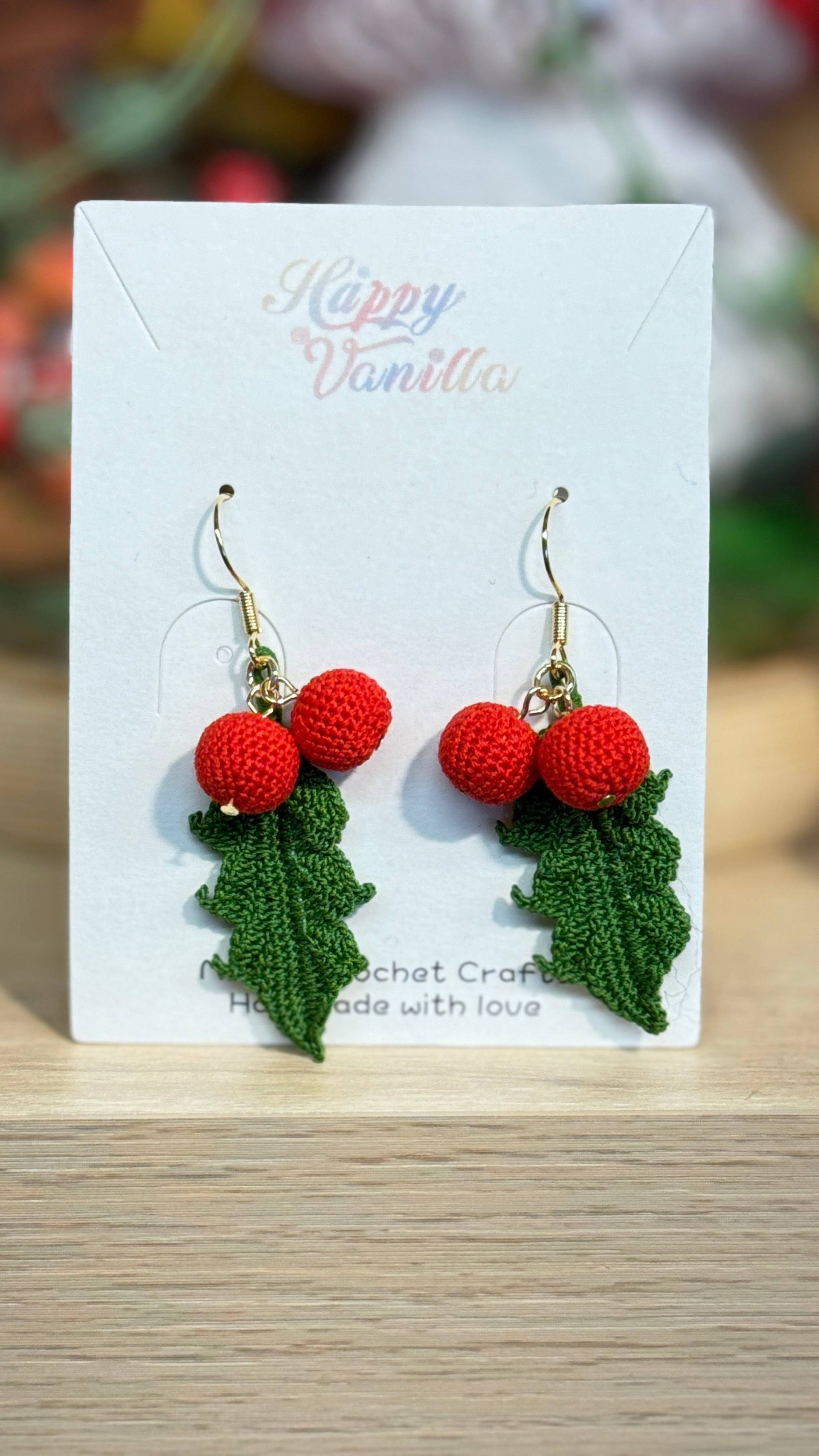 Christmas Theme Earring Danglers Micro-Crochet