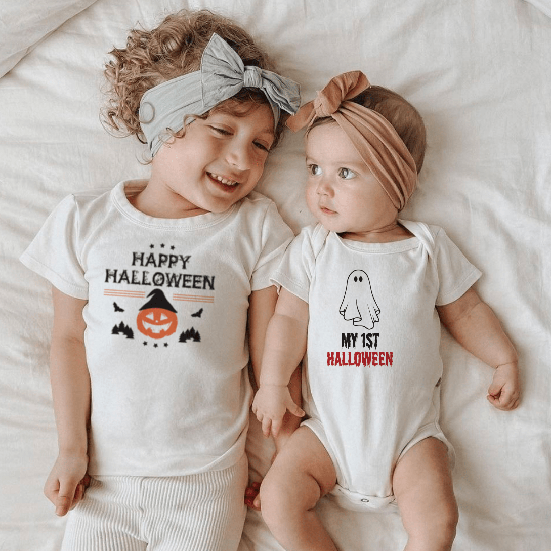 Halloween Pumpkin Graphic Tee for Toddlers