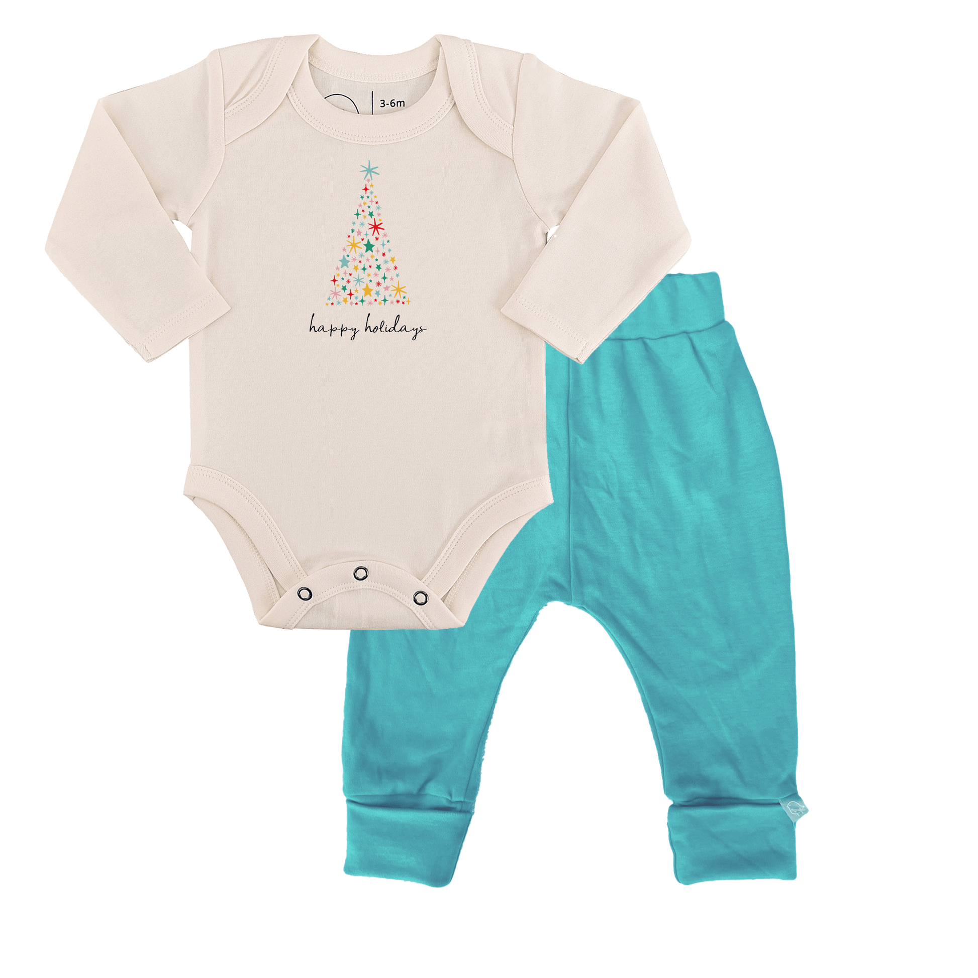 Happy Holidays Organic Cotton Baby Gift Set
