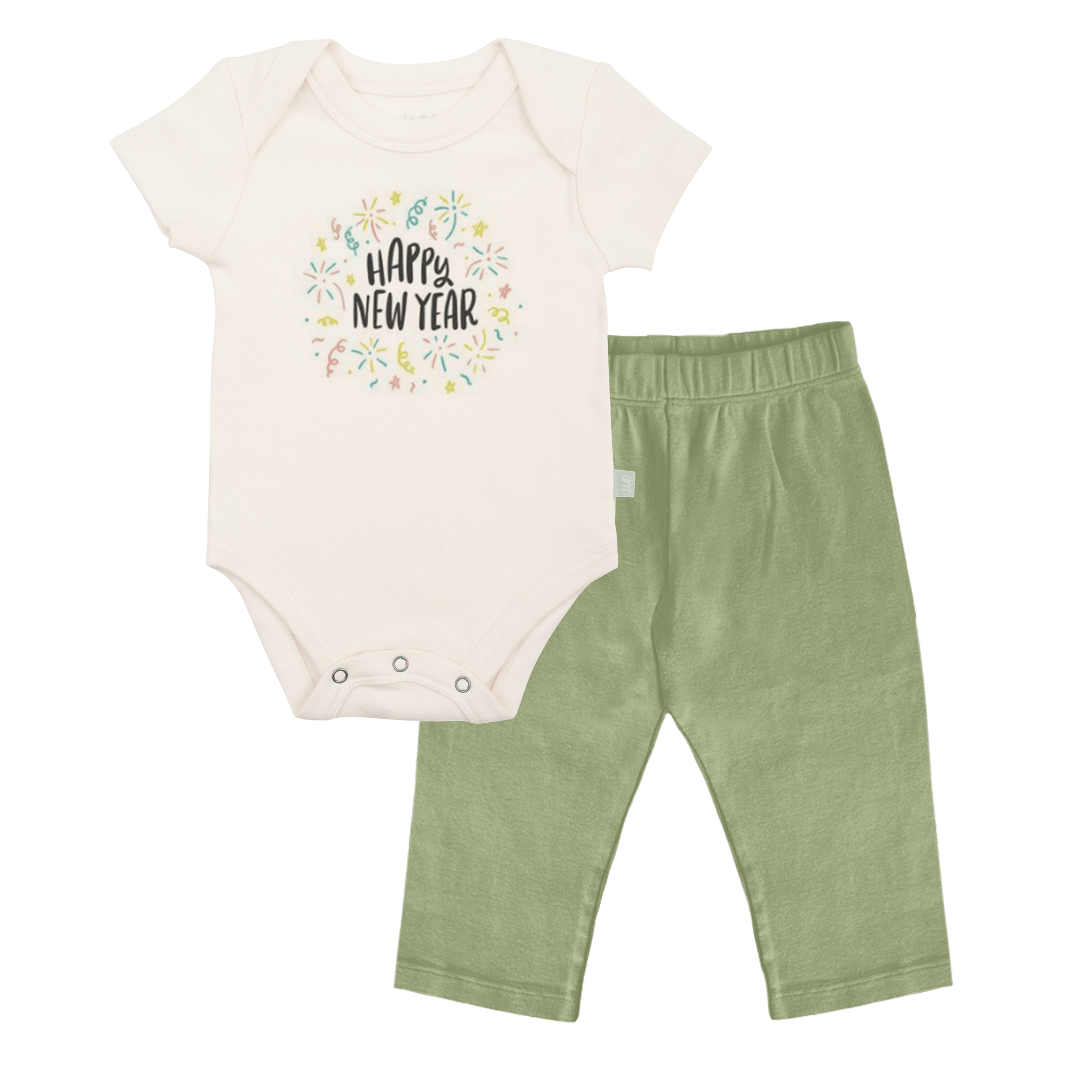 Happy New Year Baby Gift Set with Avocado Organic Cotton
