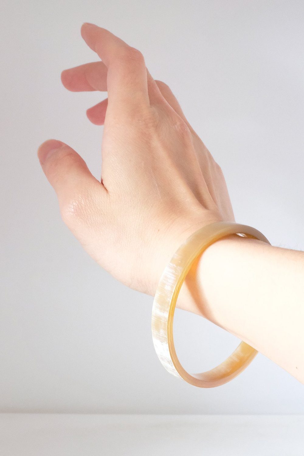 Buffalo Horn Minimalist Bangle Bracelet