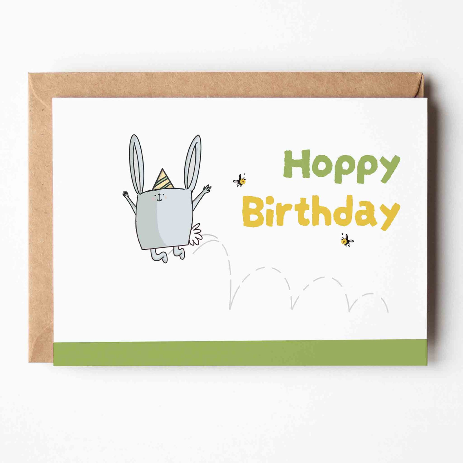 Have A Hoppy Birthday – Bunny Greeting Card