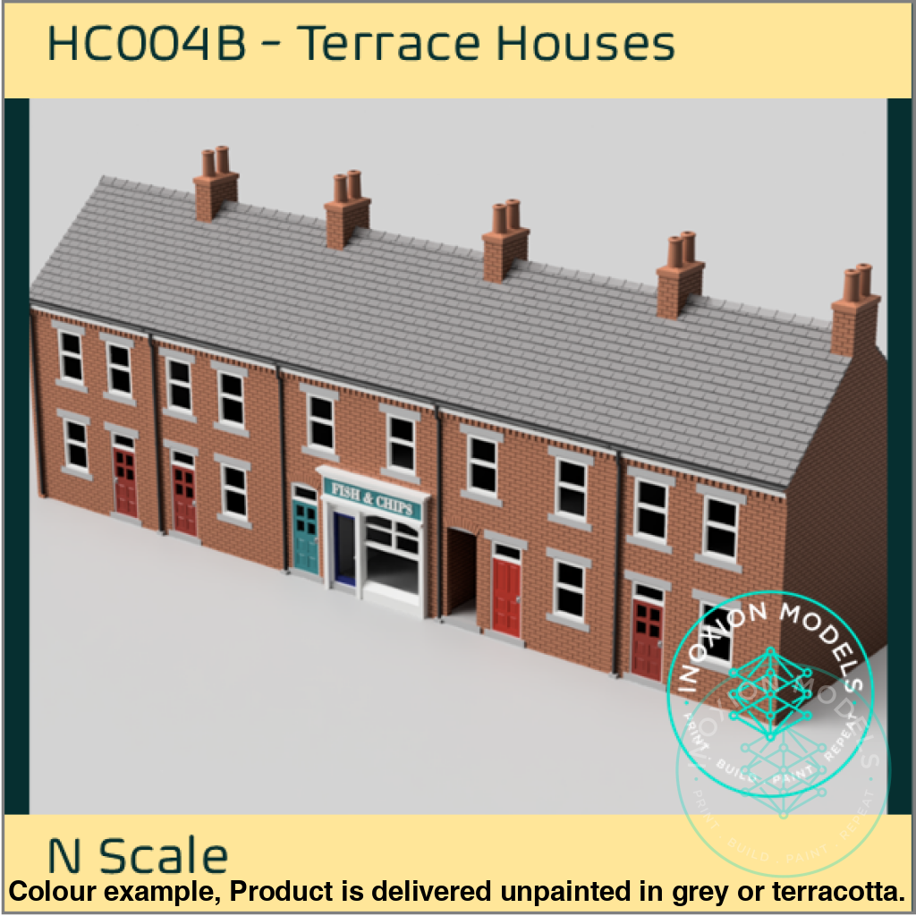 N Scale Terrace House and Shop Building Collection