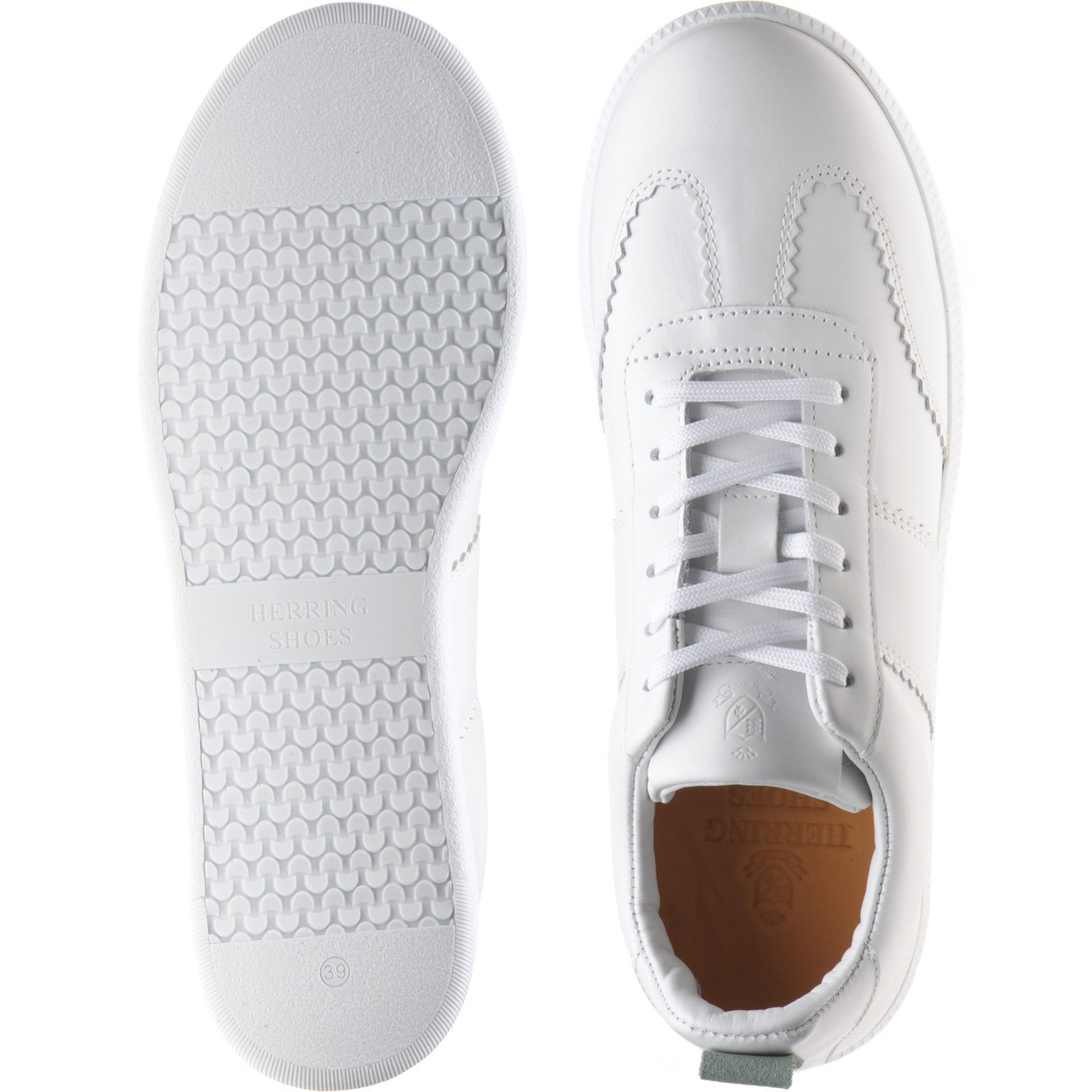Angelina White Rubber Soled Trainers for Women