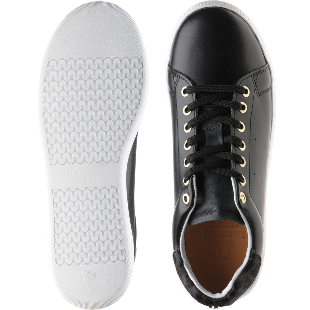 Athena Ladies Black Rubber Soled Trainers