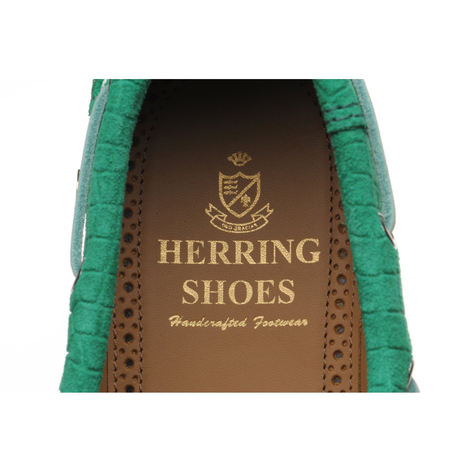 Cordelia Ladies Deck Shoes in Green Suede