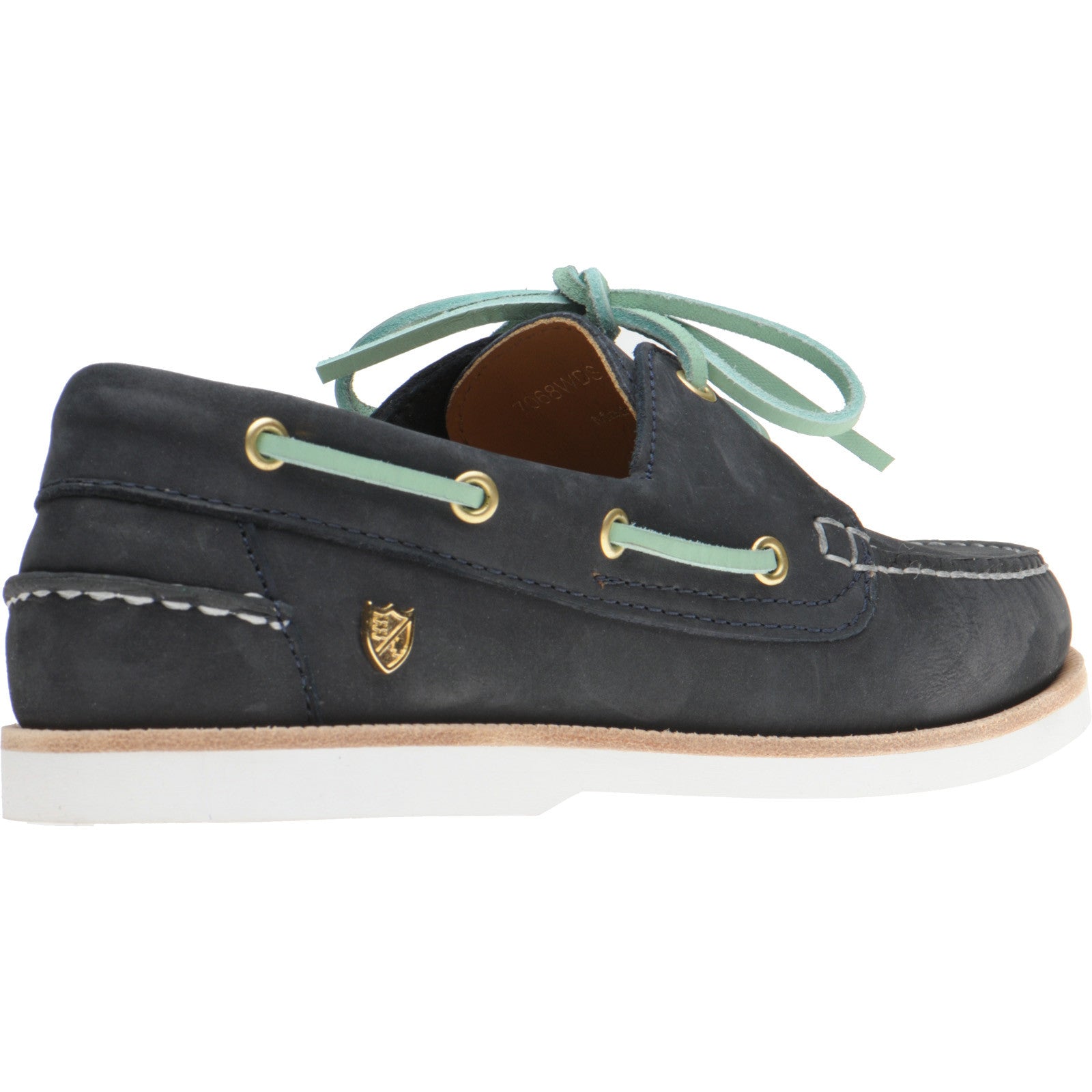 Cordelia Ladies Navy Nubuck Deck Shoes with Rubber Sole