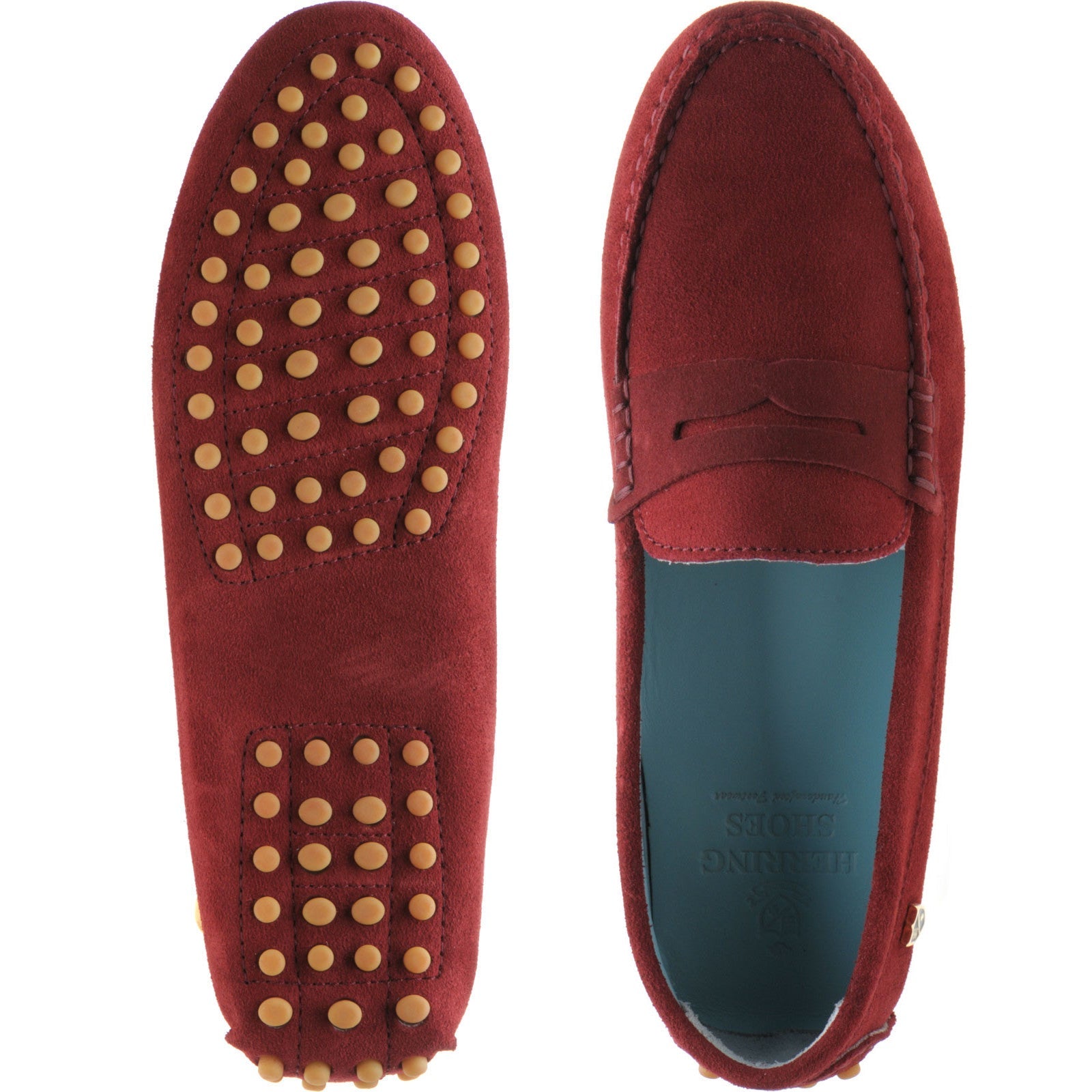 Louisa Ladies Burgundy Suede Driving Moccasins