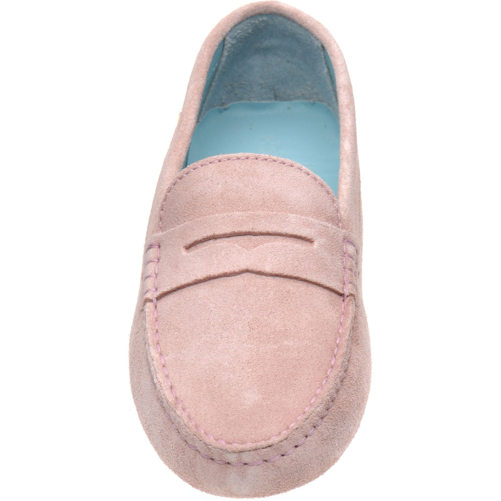 Louisa Ladies Rubber Soled Driving Moccasins in Ice Pink