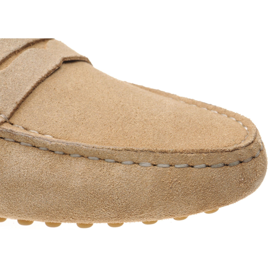 Louisa Ladies Driving Moccasins in Sand Suede