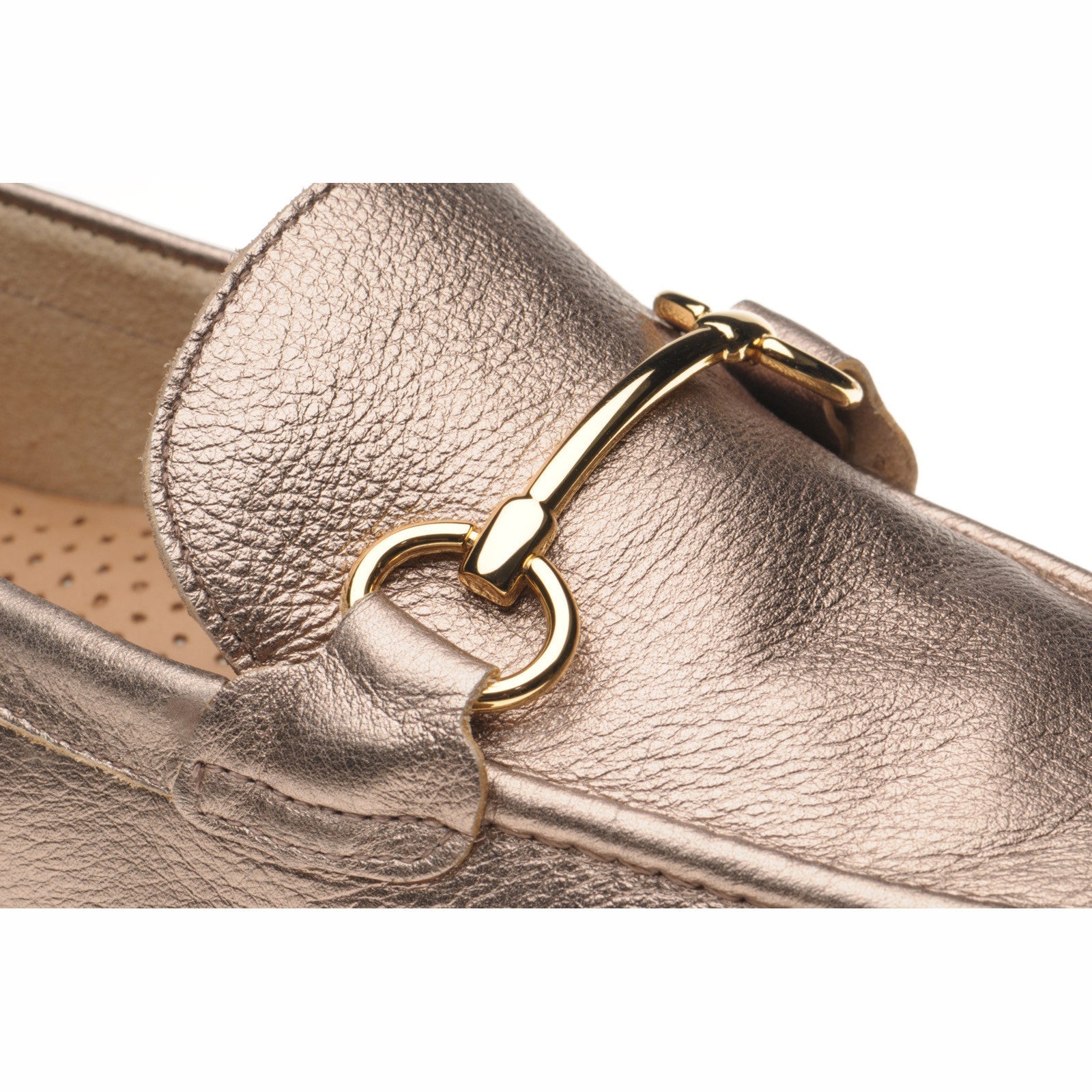 Scarlette Ladies Rubber Soled Loafers in Gold