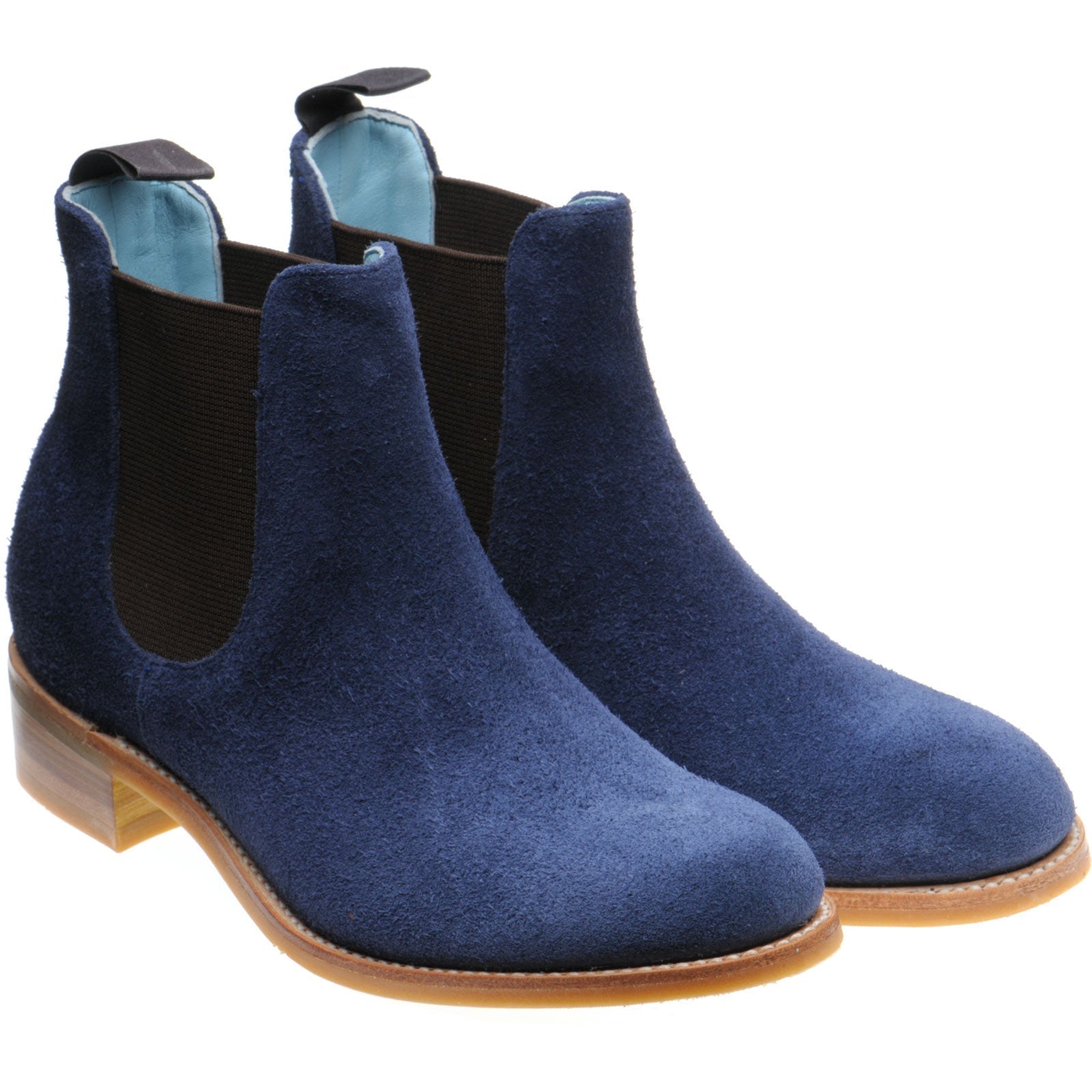 Navy Suede Chelsea Boots for Women