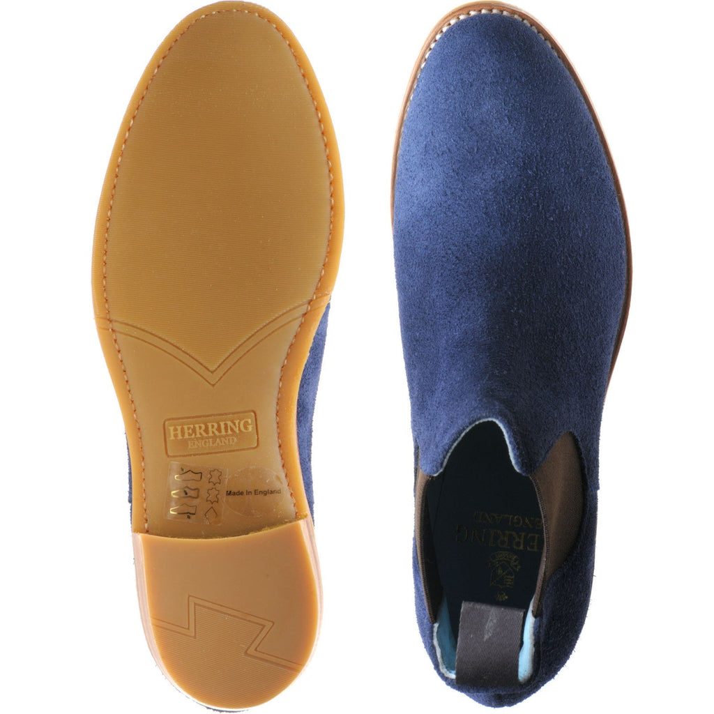 Navy Suede Chelsea Boots for Women