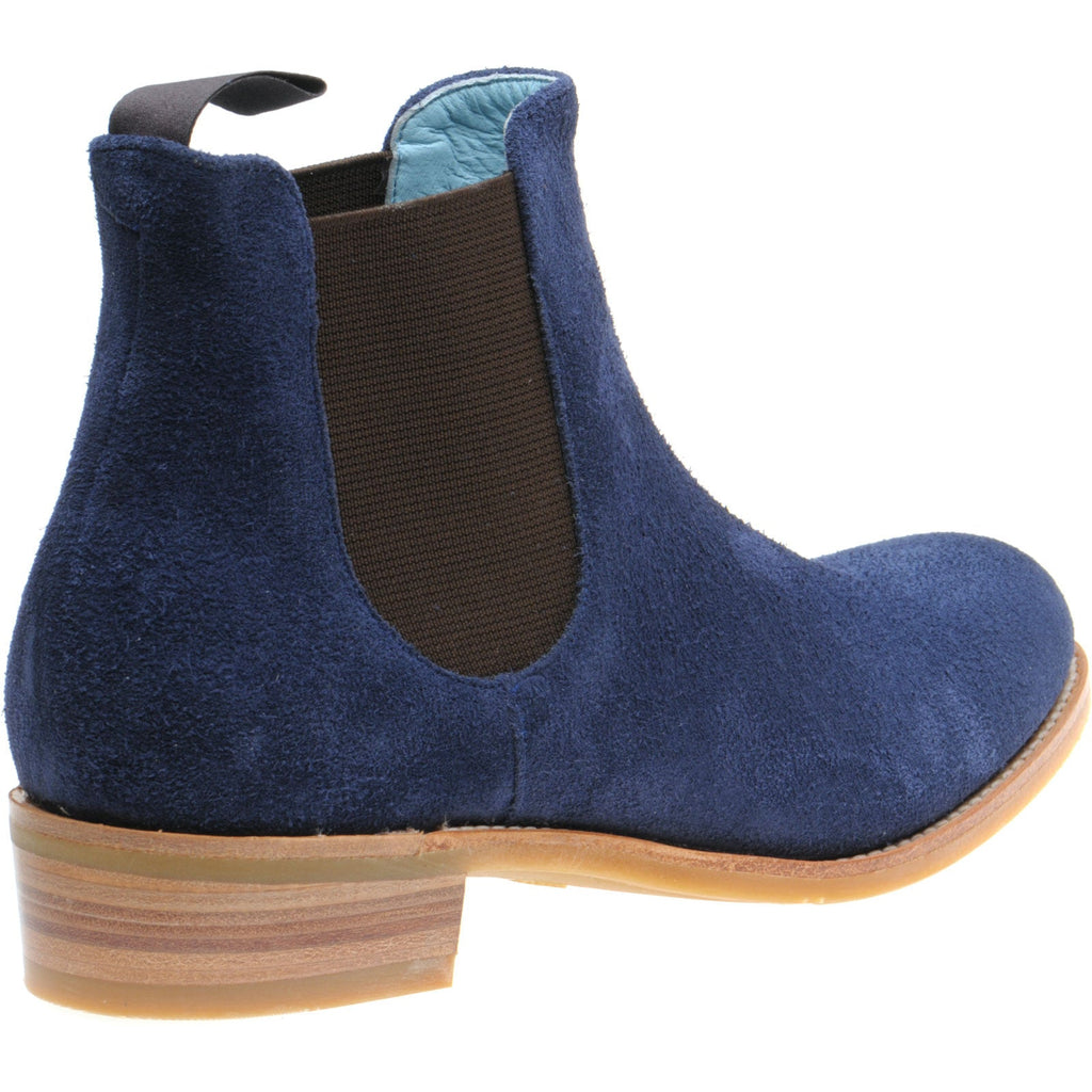 Navy Suede Chelsea Boots for Women