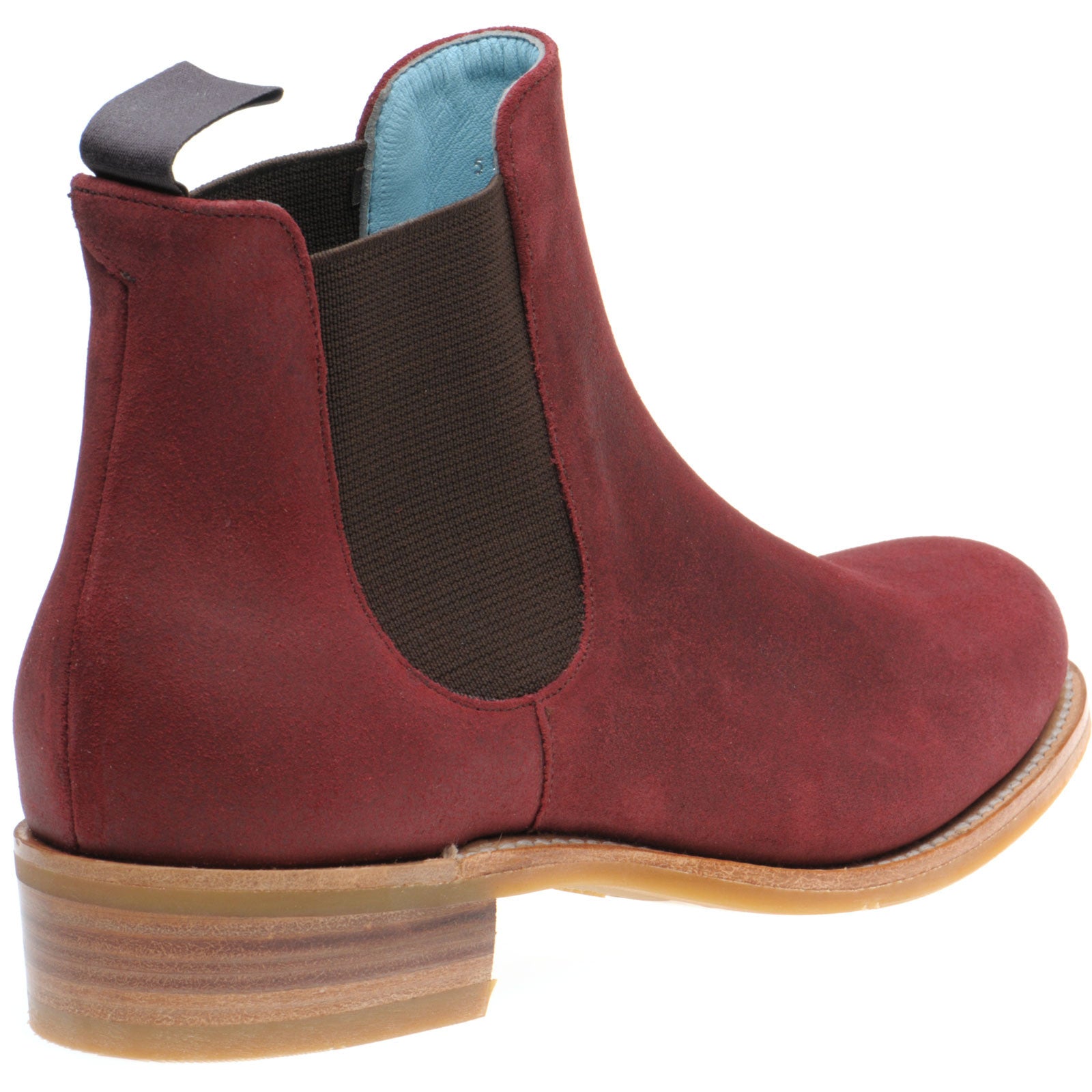 Plum Suede Chelsea Boots with Rubber Sole