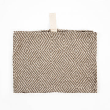 Luxurious Linen Towel – Checkered Fishbone, Quick-Dry & Absorbent by KOOSdisain at www.brixbailey.com