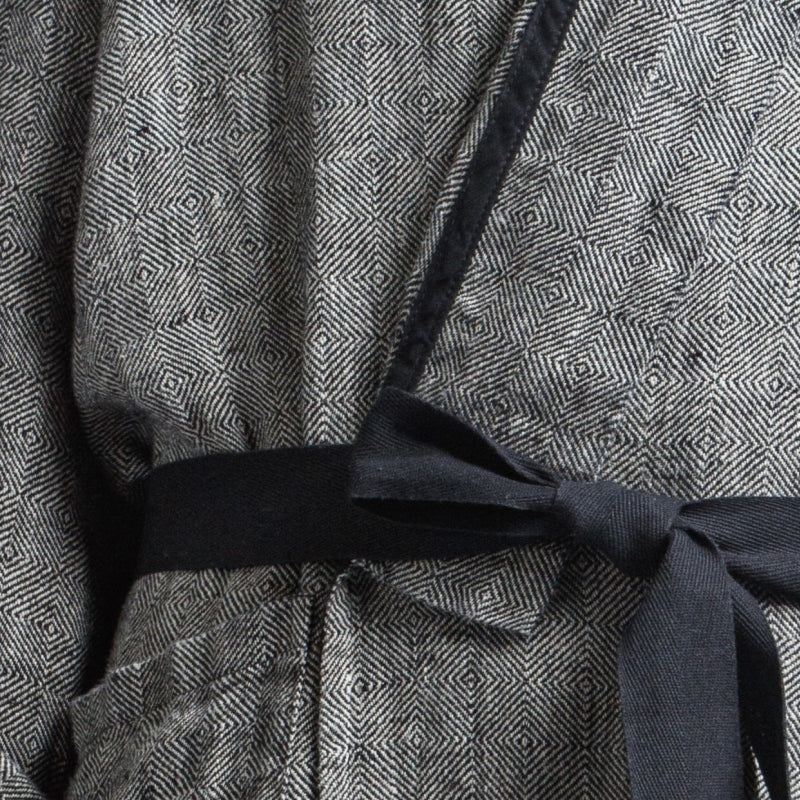 Luxurious Unisex Linen Bathrobe - Elegant & Eco-Friendly by KOOSdisain at www.brixbailey.com
