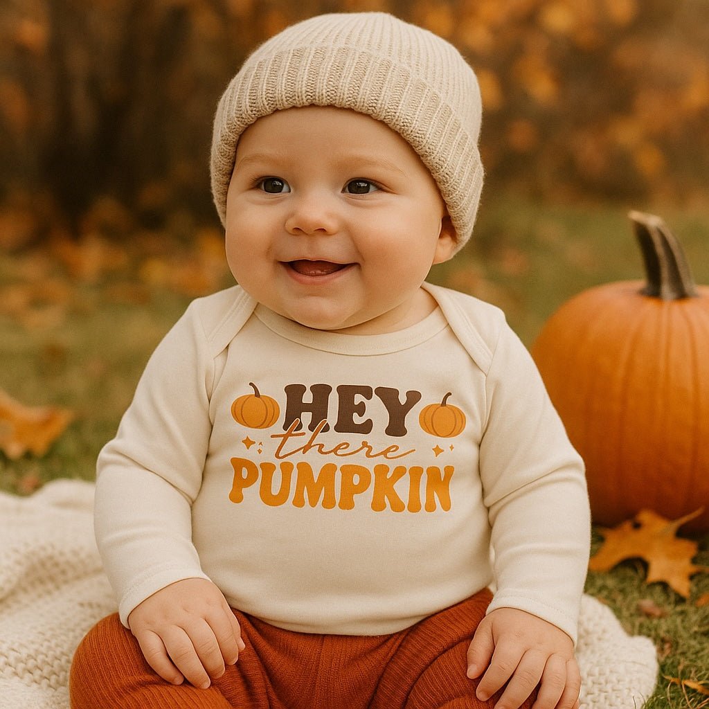 Graphic Bodysuit Long Sleeve Hey There Pumpkin