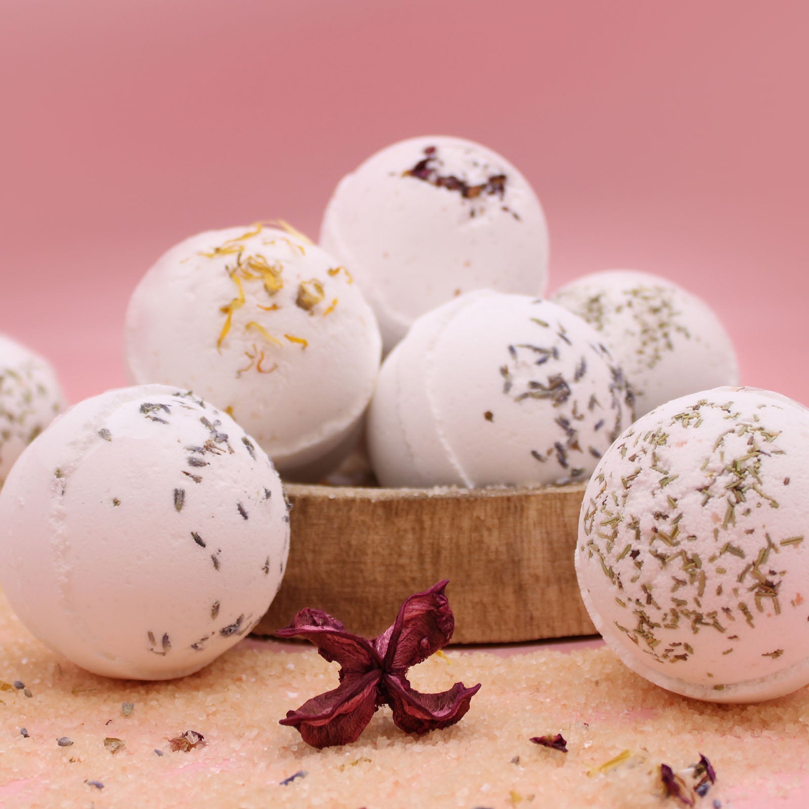 Himalayan Salt Bath Bomb with Ylang Ylang and Coconut Oil