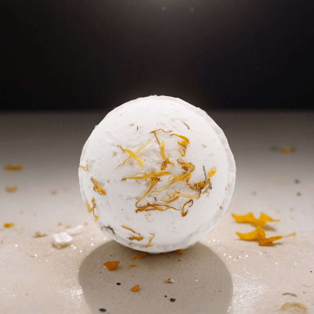 Himalayan Salt Bath Bomb with Lemon, Ginger, Orange and Avocado Oil