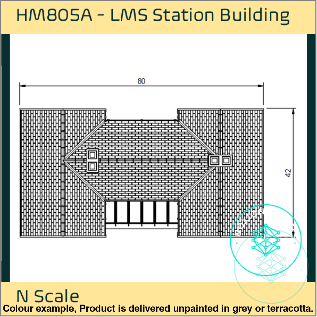LMS Station Building N Scale Model Kit