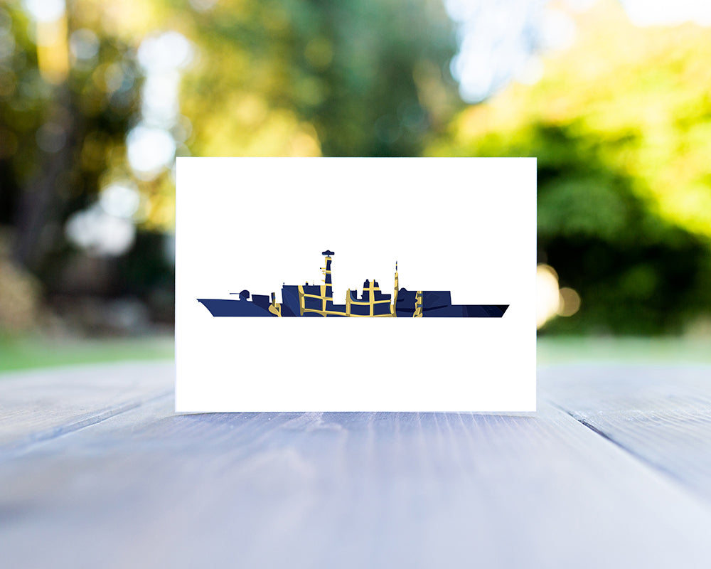 HMS Westminster Greeting Card with Red Envelope